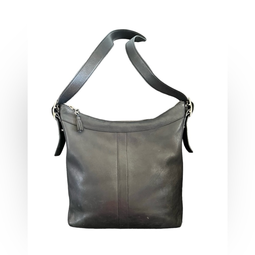 COPY - COACH VINTAGE 9188 SLIM GALLERY BLACK LEATHER DUFFLE L X-BODY / SHOULDER…